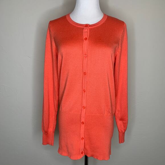 NWT Coral Cardigan Sz 10-12 Button Front - Picture 1 of 9